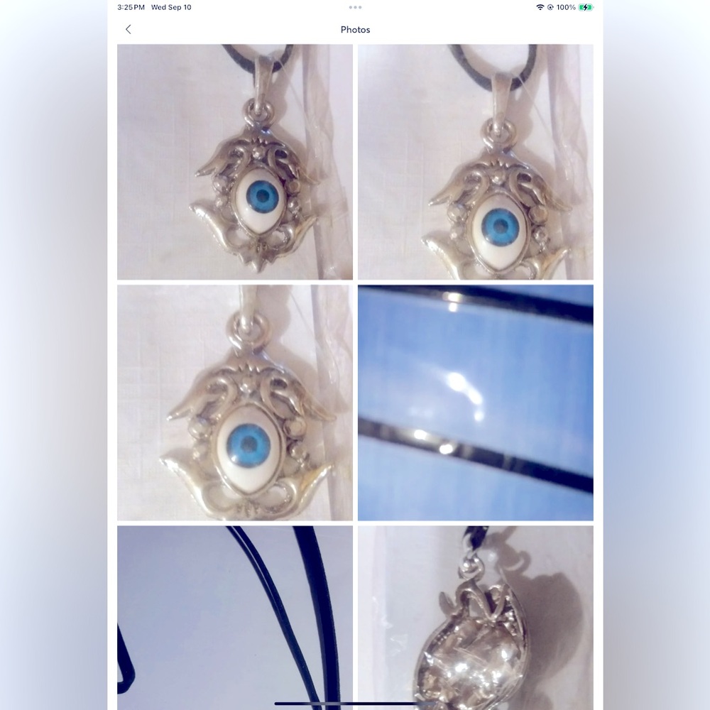 Greek Evil Eye Suede Necklace lt501-9aqu
Silver Pendant Necklace new vintage